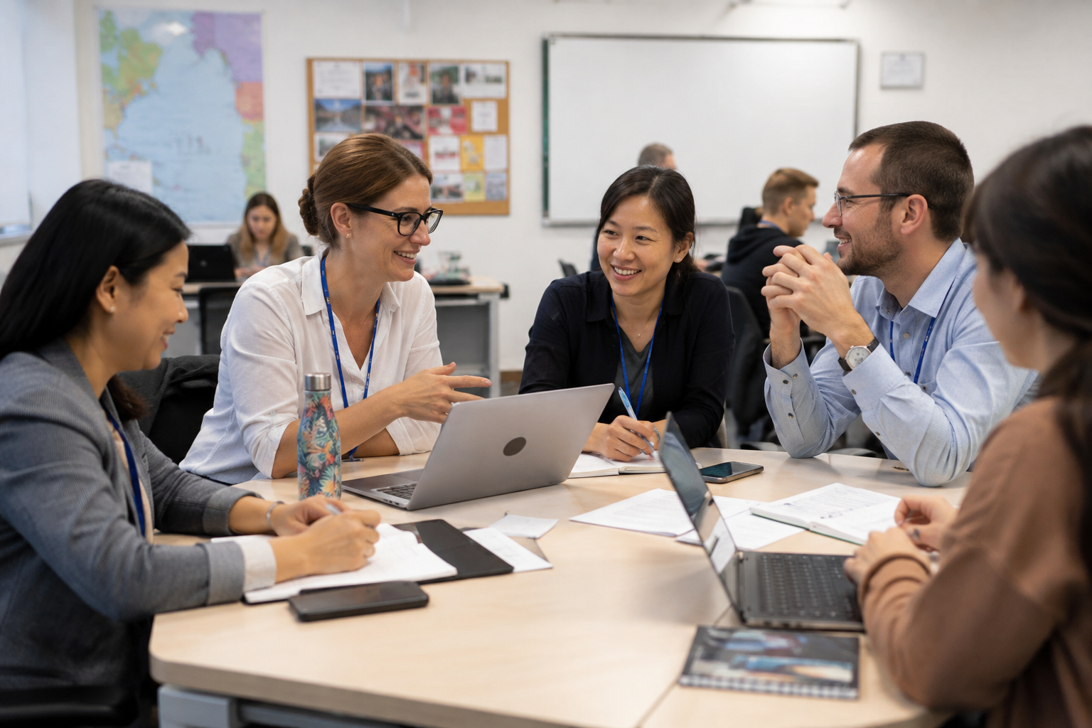Teacher receiving hands-on AI professional development training